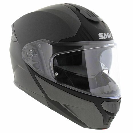 SMK Gullwing Modular Motorcycle Helmet - matt titanium grey