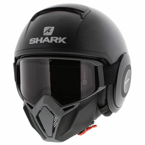 Shark Street Drak matt black anthracite - Special Edition free Neon Green Mask