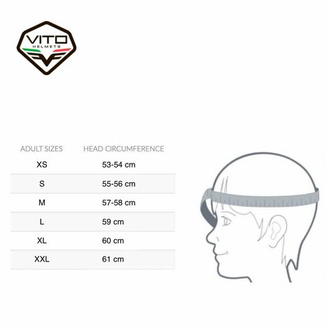 Vito Moda helmet white black matt - Size S