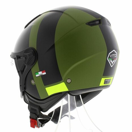Vito Moda helmet matt green black
