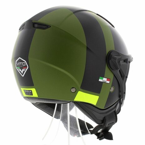 Vito Moda helmet matt green black