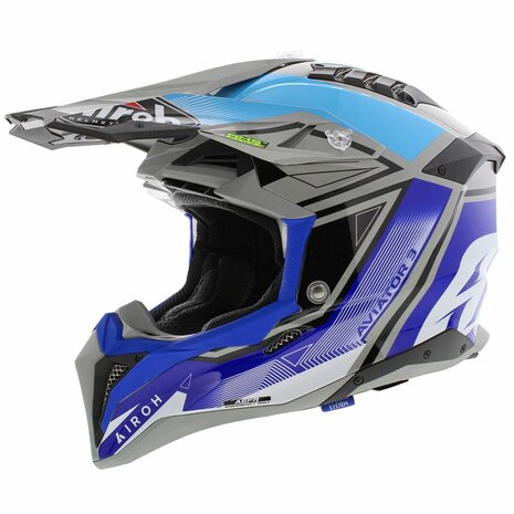 Airoh Helmet Aviator 3 AMS&sup2; League gloss blue grey