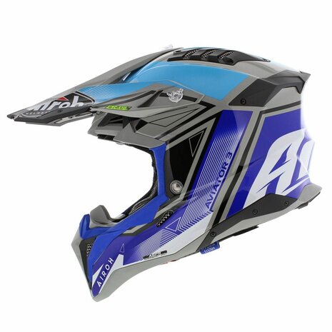 Airoh Helmet Aviator 3 AMS&sup2; League gloss blue grey - Size S