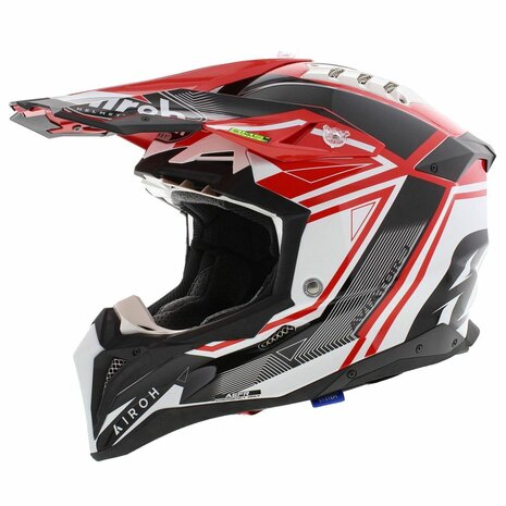 Airoh Helmet Aviator 3 AMS&sup2; League gloss red white black