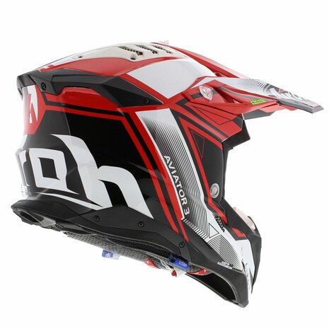 Airoh Helmet Aviator 3 AMS&sup2; League gloss red white black - Size L