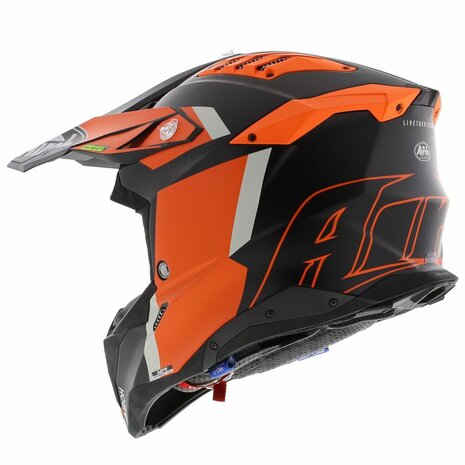 Airoh Helmet Aviator 3 AMS&sup2; Glory matt black orange