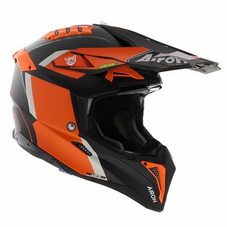 Airoh Helmet Aviator 3 AMS&sup2; Glory matt black orange