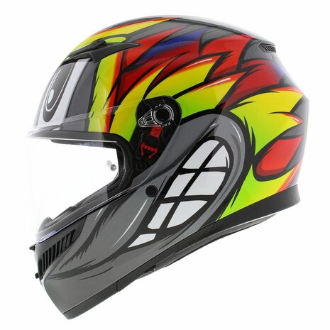 AGV K3 helmet Birdy 2.0 grey red yellow