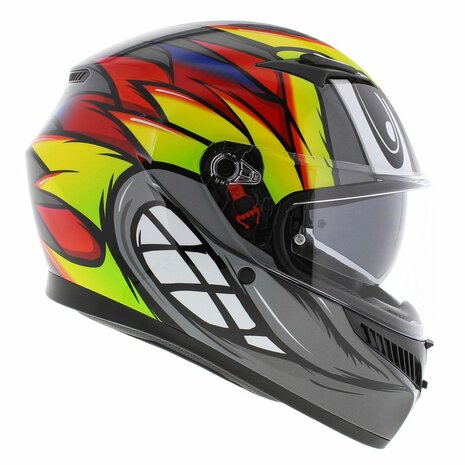 AGV K3 helmet Birdy 2.0 grey red yellow