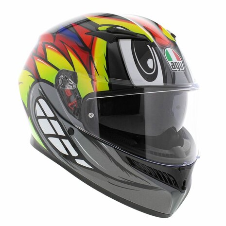 AGV K3 helmet Birdy 2.0 grey red yellow Helmetdiscounter