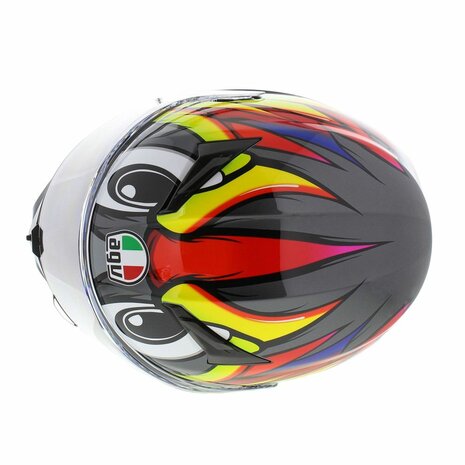 AGV K3 helmet Birdy 2.0 grey red yellow