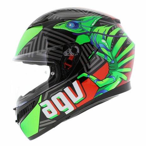 AGV K3 helmet Kameleon black red green Kamaleon