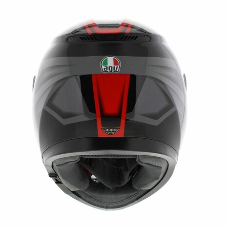 AGV K3 helmet Compound gloss black red