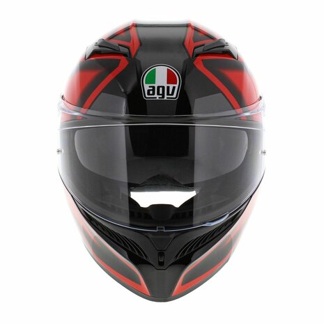 AGV K3 helmet Compound gloss black red