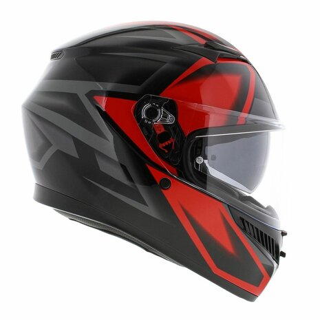 AGV K3 helmet Compound gloss black red