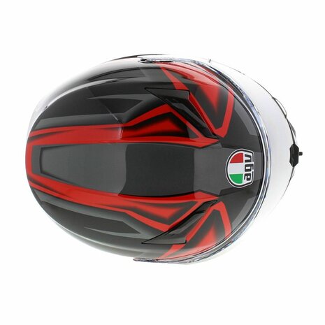 AGV K3 helmet Compound gloss black red