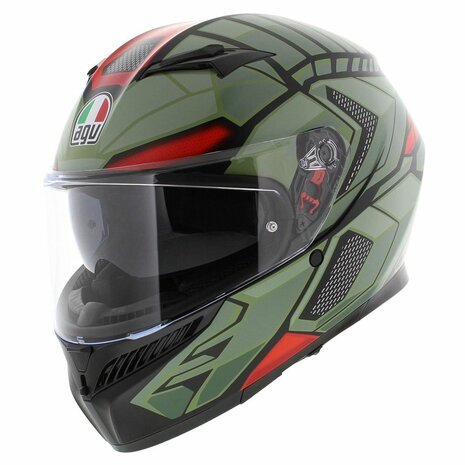 AGV K3 helmet Decept matt black green red