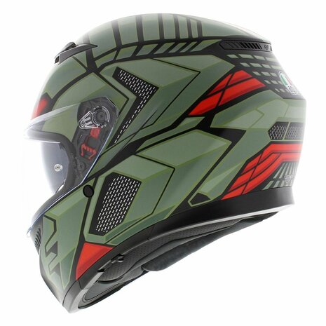 AGV K3 helmet Decept matt black green red