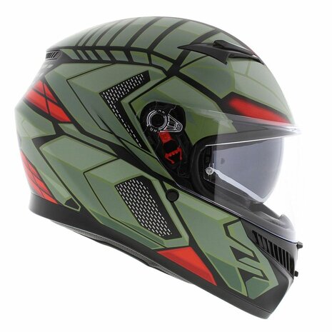 AGV K3 helmet Decept matt black green red