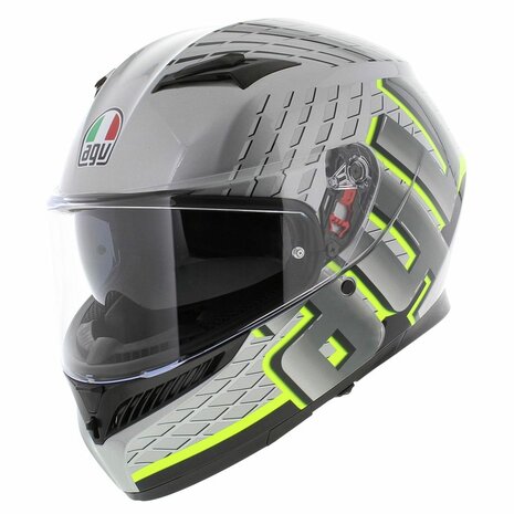 AGV K3 helmet Fortify grey black fluo yellow - Helmetdiscounter