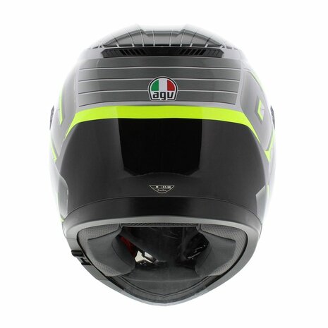 AGV K3 helmet Fortify grey black fluo yellow