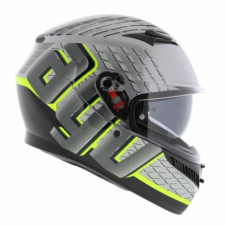 AGV K3 helmet Fortify grey black fluo yellow