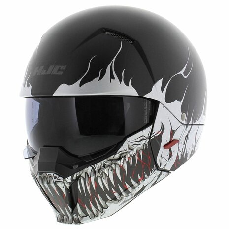 HJC I20 Streetfighter helm - Scraw black white - Size S