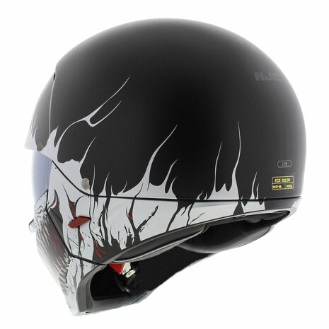 HJC I20 Streetfighter helm - Scraw black white - Size S
