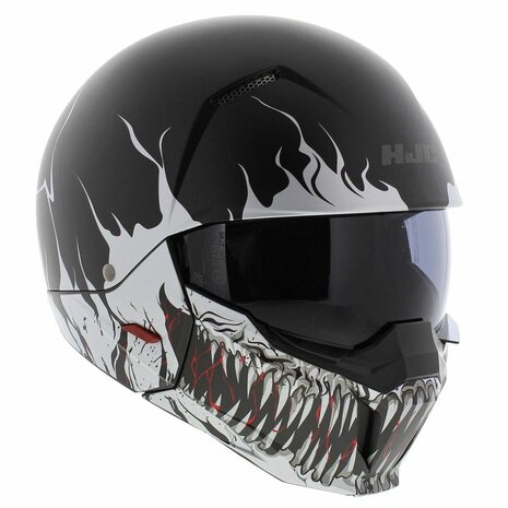 HJC I20 Streetfighter helm - Scraw black white - Size S
