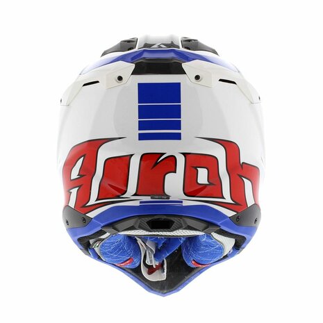 Airoh Helmet Aviator 3 AMS&sup2; Push gloss white blue red