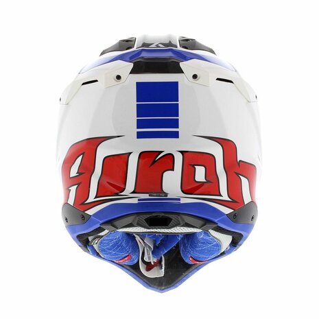 Airoh Helmet Aviator 3 AMS&sup2; Push gloss white blue red - Size S