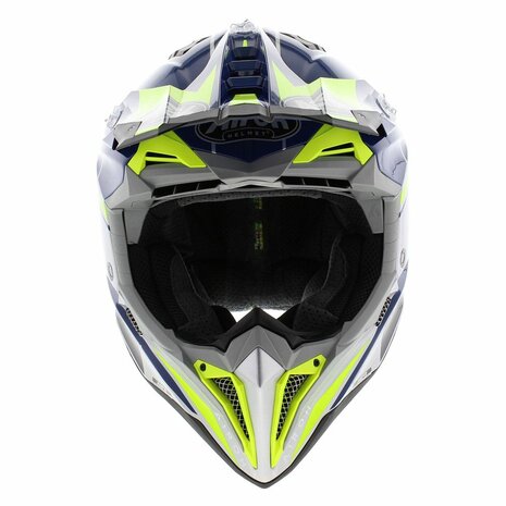 Airoh Helmet Aviator 3 AMS&sup2; Push gloss blue grey yellow