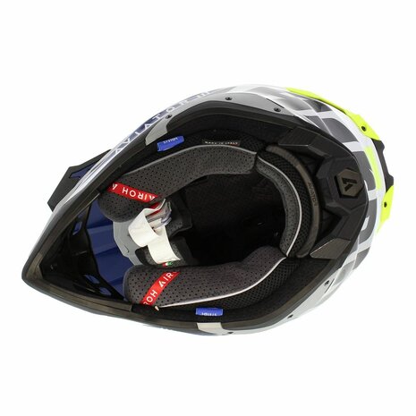 Airoh Helmet Aviator 3 AMS&sup2; Push gloss blue grey yellow - Size S