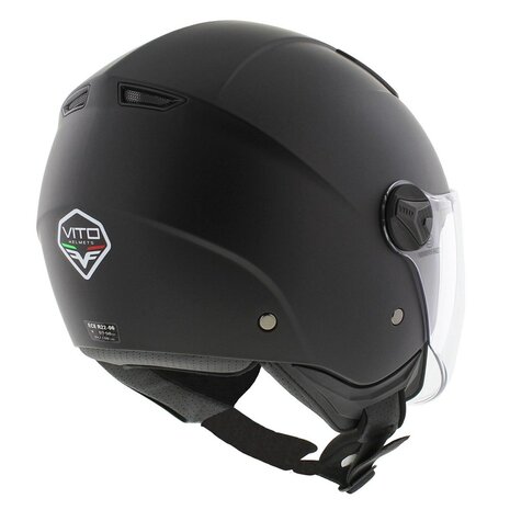 Vito Moda helmet matt black Notte long visor