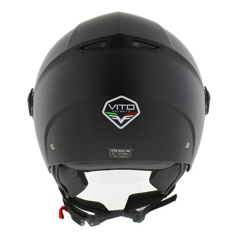 Vito Moda helmet matt black Notte long visor