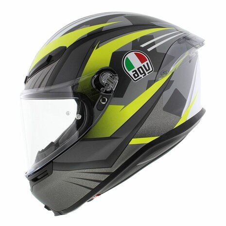 AGV K6-S Excite Motorcycle Helmet (Grey|Yellow) - YouTube
