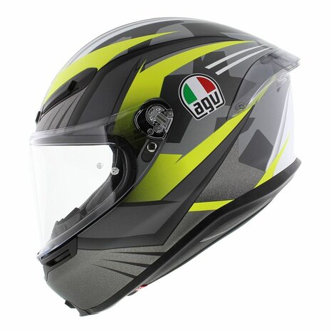 AGV K6 S Excite Helmet matt camo yellow fluo