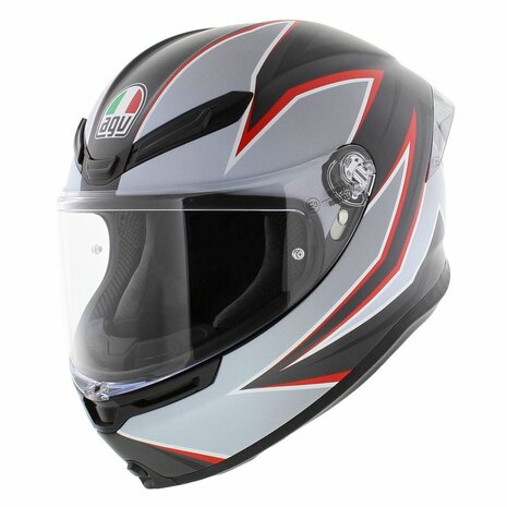 AGV K6 S Flash Matt Black Red Silver