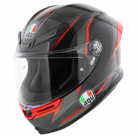 AGV K6 S Slashcut helmet Black Grey Red