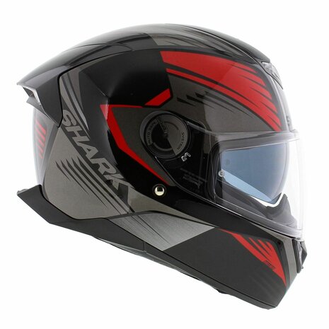 Shark Skwal 2 helmet Hallder gloss black red anthracite KRA