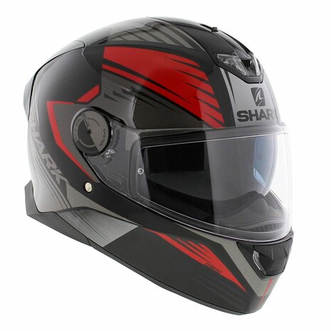 Shark Skwal 2 helmet Hallder gloss black red anthracite KRA