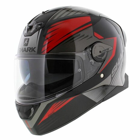 Shark Skwal 2 helmet Hallder gloss black red anthracite KRA