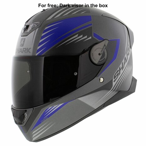 Shark Skwal 2 Helmet Hallder matt anthracite blue ABA