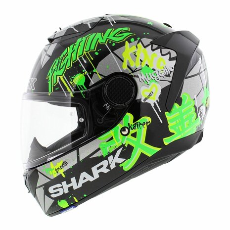 Shark Spartan 1.2 Lorenzo Catalunya GP - Black Fluo Green - Size S