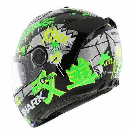 Shark Spartan 1.2 Lorenzo Catalunya GP - Black Fluo Green - Size S