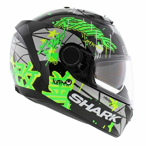 Shark Spartan 1.2 Lorenzo Catalunya GP - Black Fluo Green - Size S