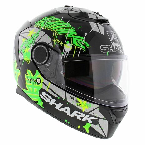 Shark Spartan 1.2 Lorenzo Catalunya GP - Black Fluo Green - Size S