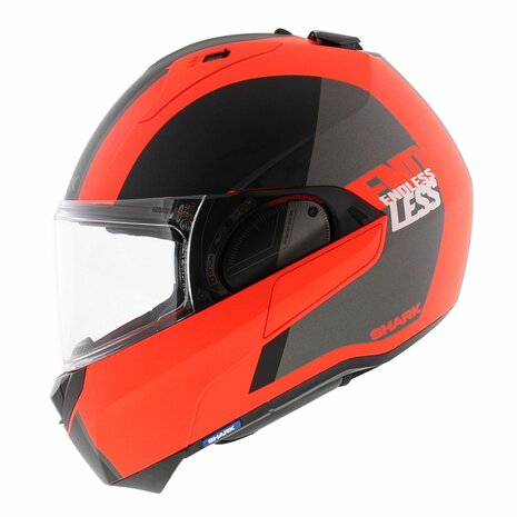 Shark Evo ES Modular Motorcycle Helmet Endless matt orange black OKK - Size XS