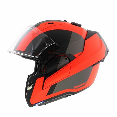 Shark Evo ES Modular Motorcycle Helmet Endless matt orange black OKK - Size XS