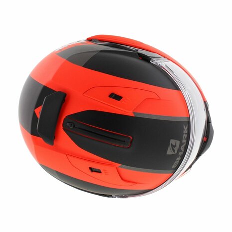 Shark Evo ES Modular Motorcycle Helmet Endless matt orange black OKK - Size XS